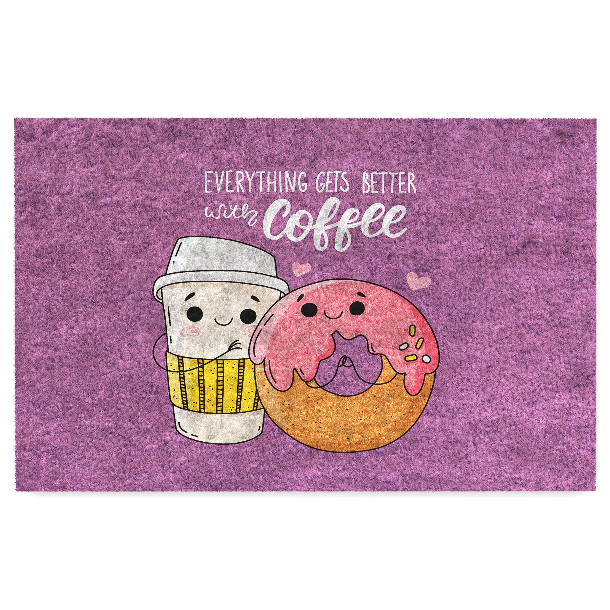 MONNHEIN Kapı Önü Paspası - Modern ve Şık Kapı Paspası | Ev, Ofis ve Dış Mekân Kullanımı İçin (With Caffe)