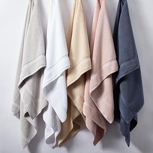 Miniatura 5 de Splendid Home Supersoft - Juego de toallas de baño de 6 piezas, 100% algodón, de gran tamaño, color gris claro