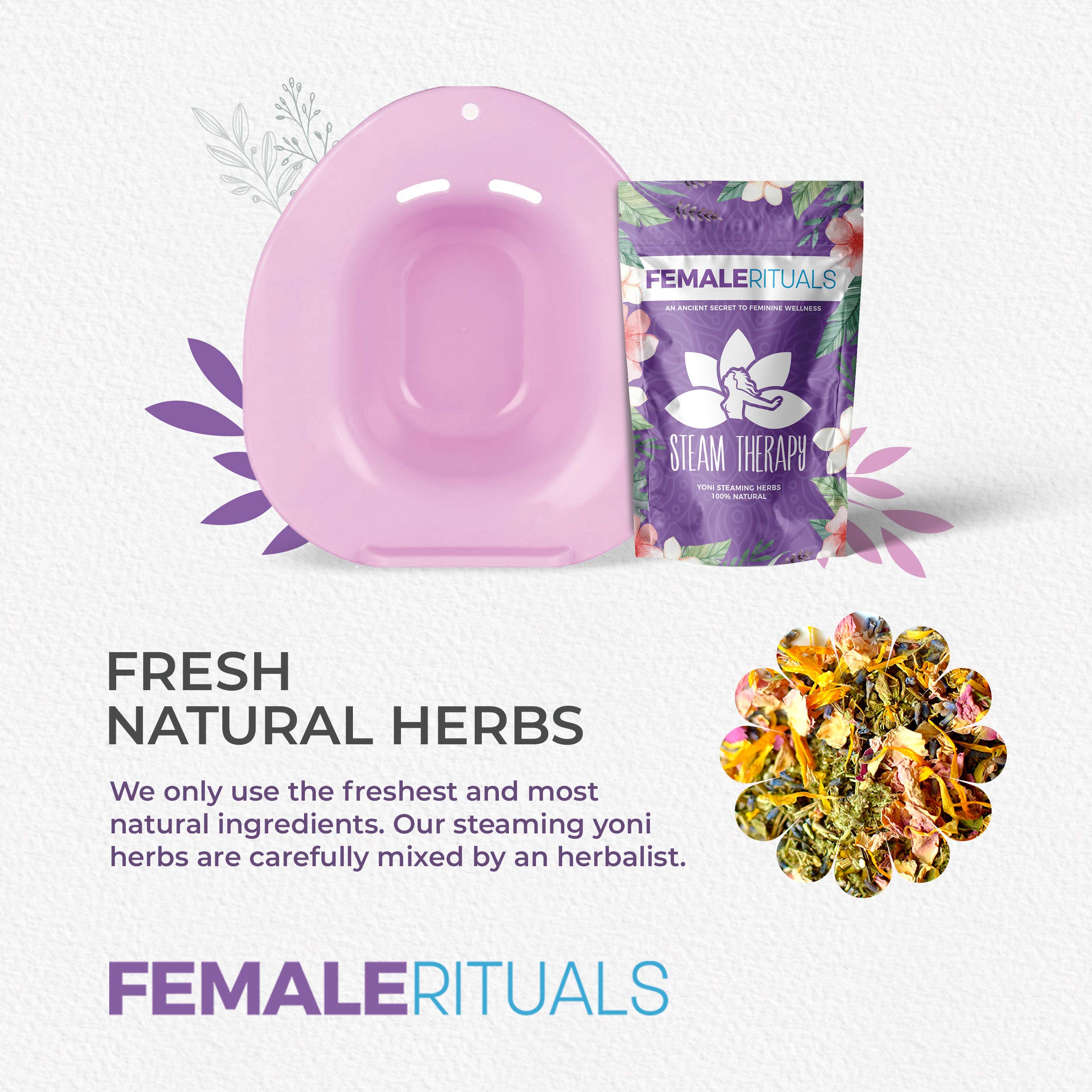 Buy Female Rituals Yoni Steam Seat Kit with Yoni Steam Herbs (4 Ounce