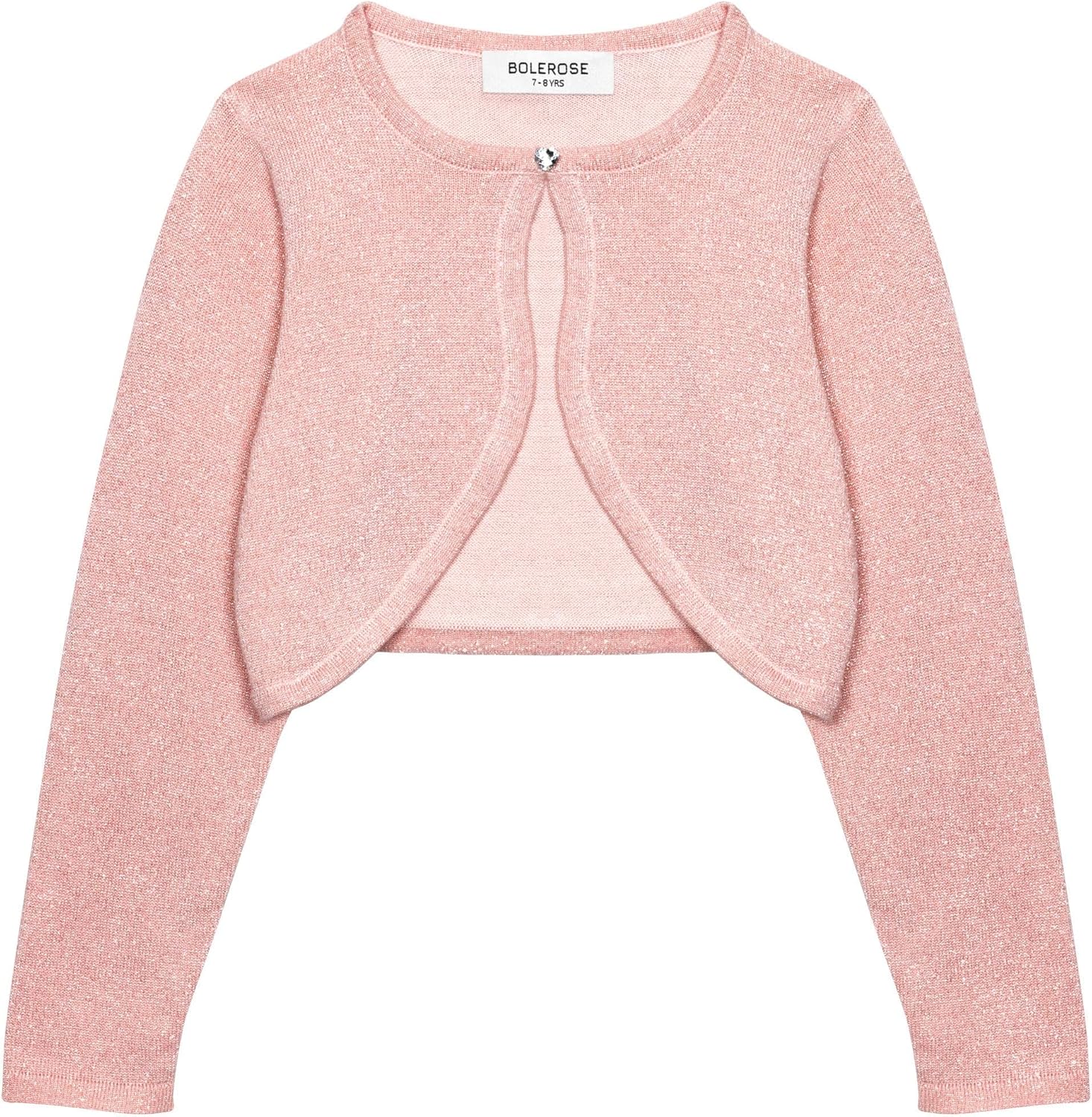 BOLEROSE Girls Long Sleeve Sparkle Cardigan Childrens Kids Bolero Shrug