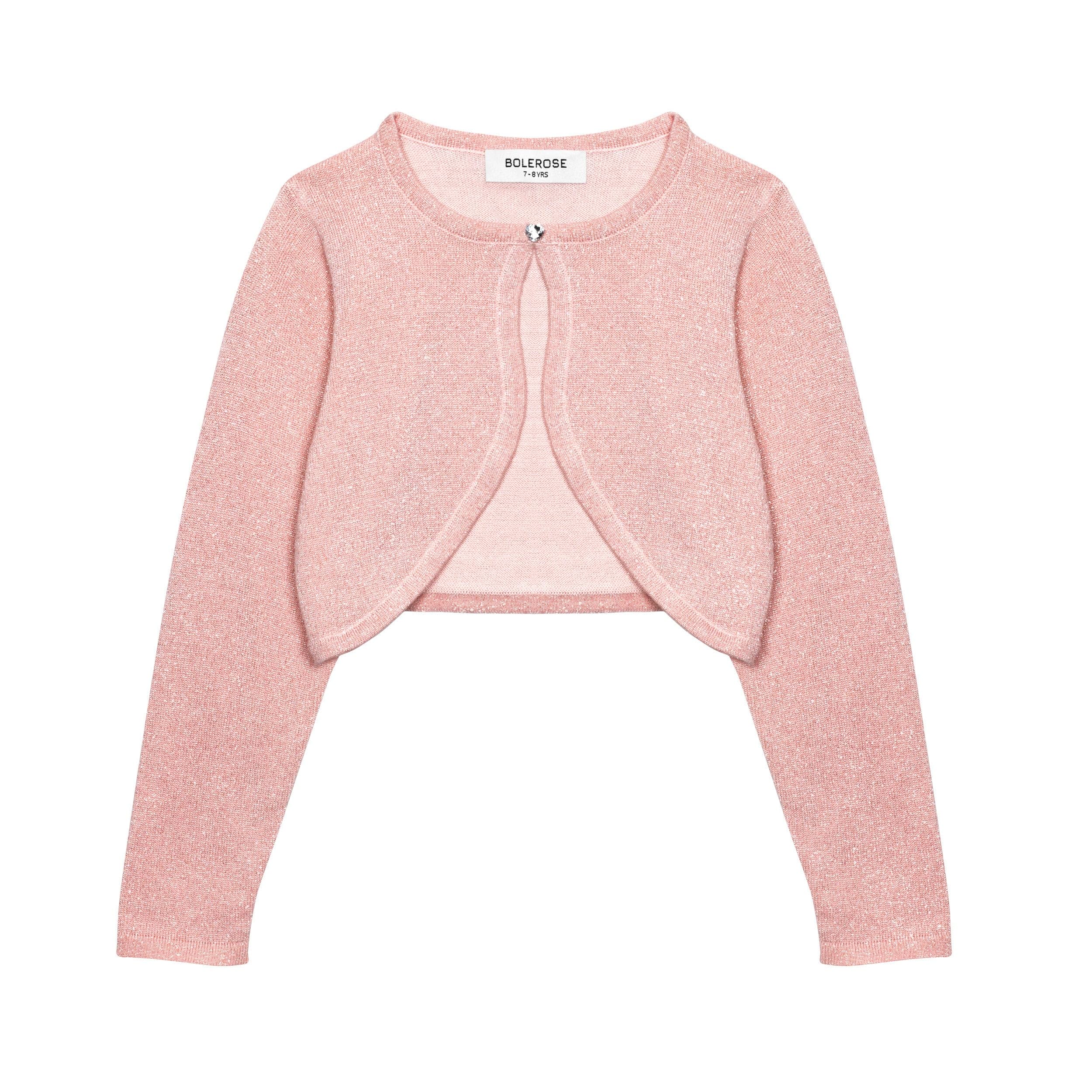 BOLEROSE Girls Long Sleeve Sparkle Cardigan Childrens Kids Bolero Shrug