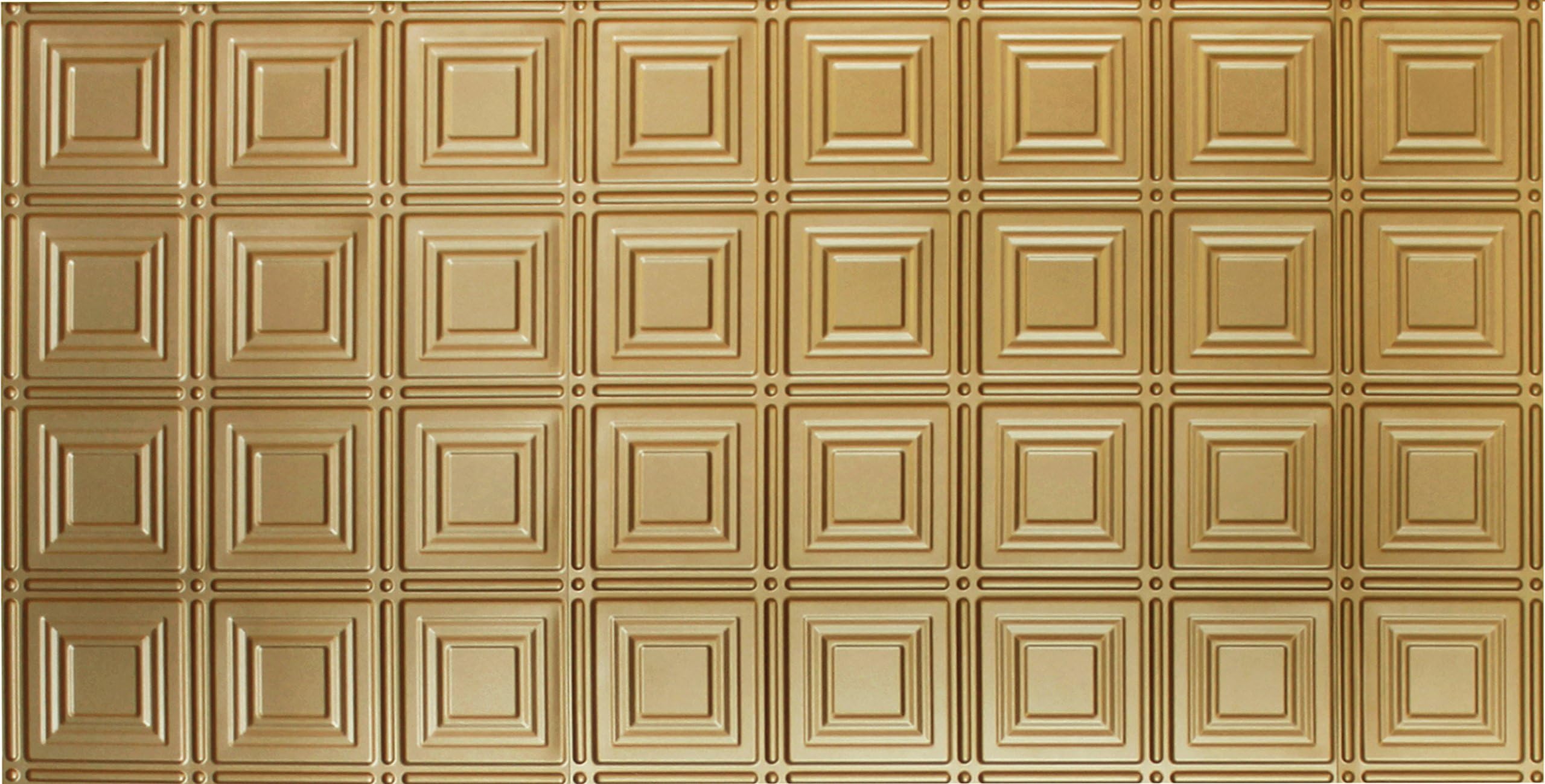 Global Specialty Products Pattern No.204 Tin Style Panel, 2 by 4-Feet, Brass