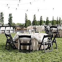 Vista 7 de Flash Furniture Hercules Kids Silla plegable de resina negra con asiento acolchado de vinilo negro