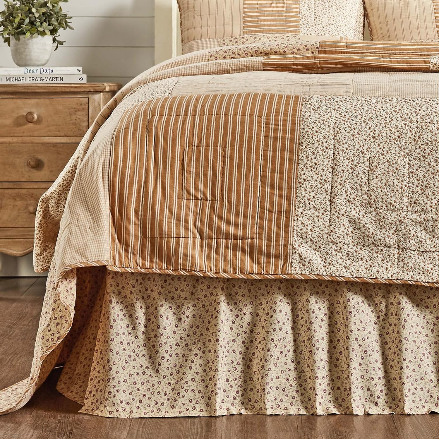 VHC Brands Camilia Queen Bed Skirt 60x80x16