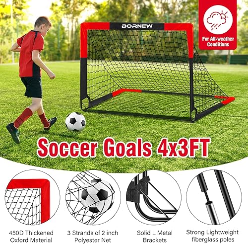Miniatura 3 de 2 Pack Soccer Goal - Backyard & Indoor Soccer Goals for Kids, Portable Pop Up Soccer Nets Set for Youth & Adult and Outdoor Games and Soccer