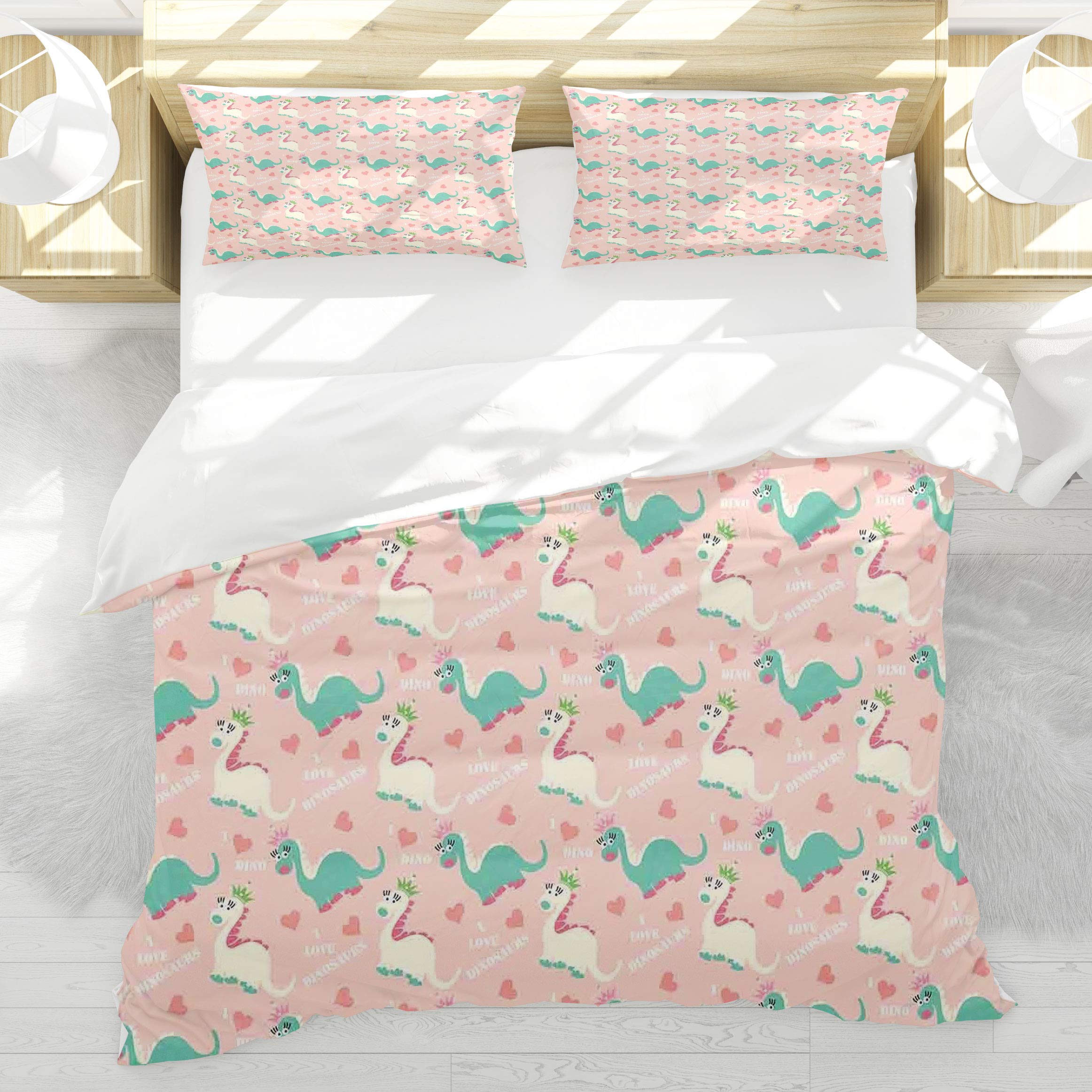 Housse de couette 140x200cm dinosaure, le cadeau parfait pour un anniversaire