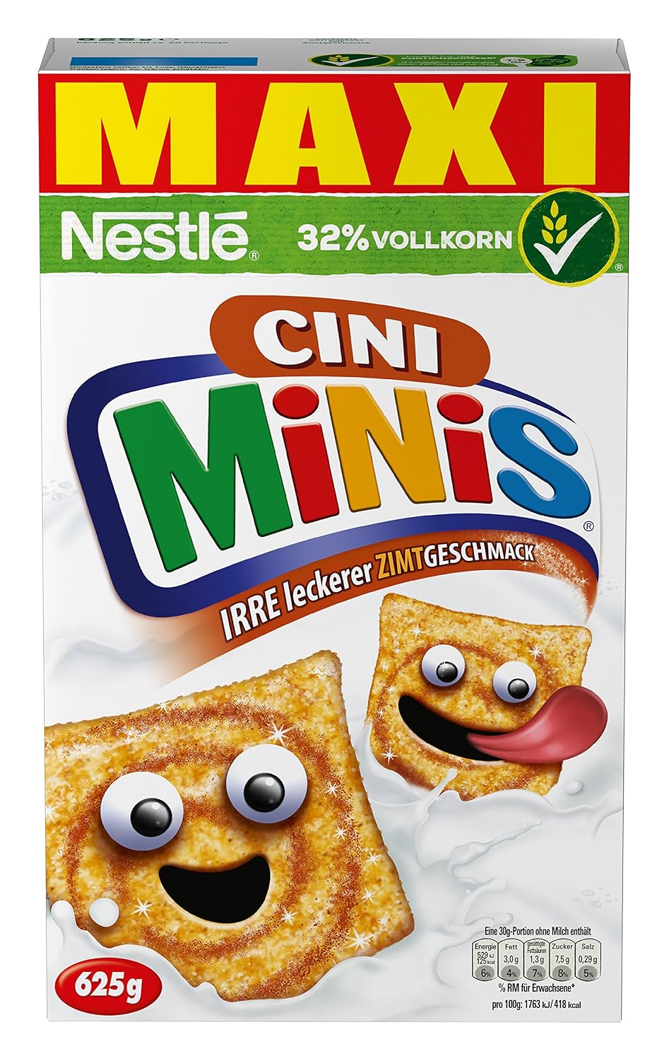 Nestl  Cini Minis Cereals with Cinnamon Flavor and Whole Grain Pack of 8 8 x 625 g