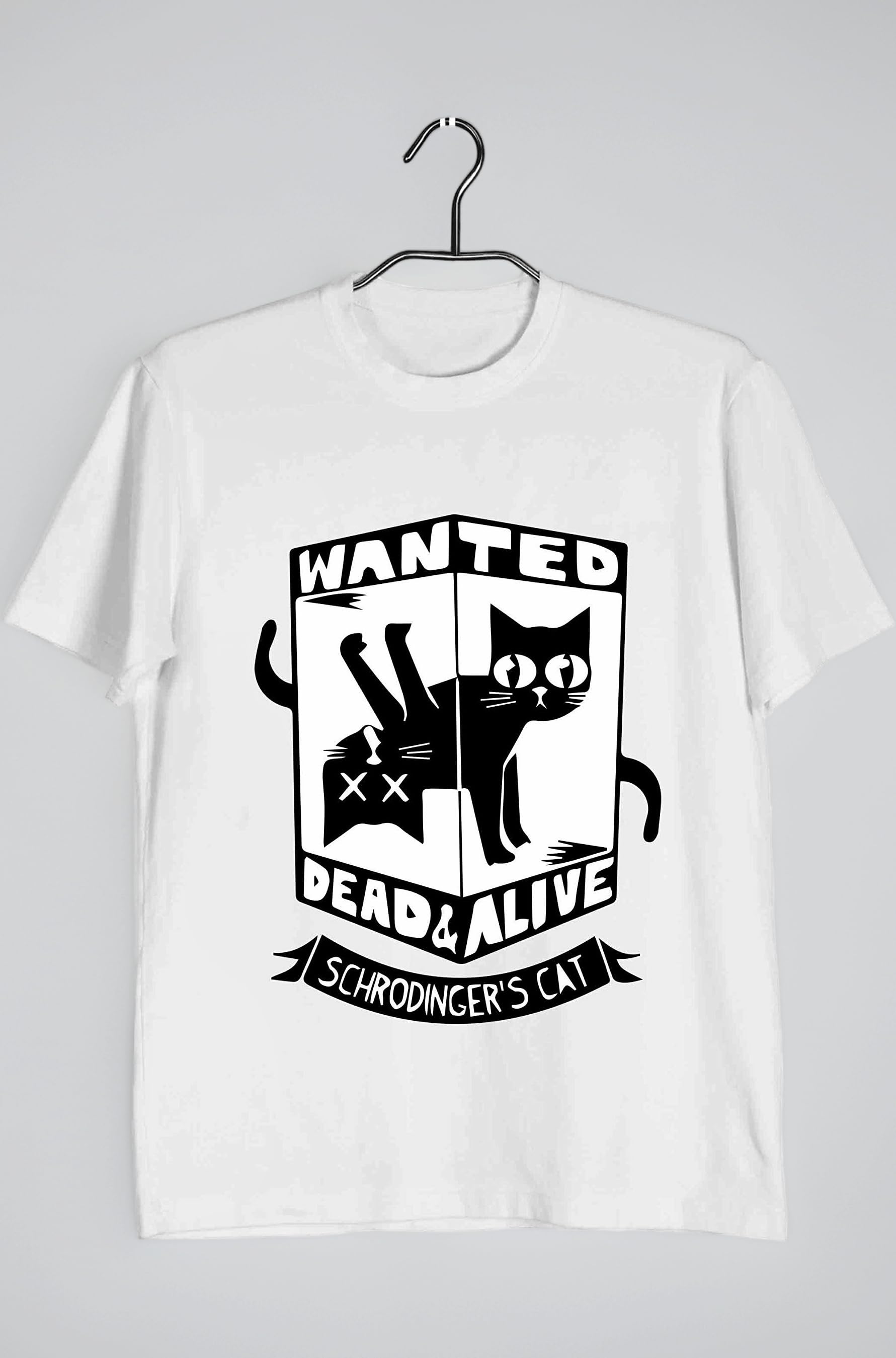 Physics T-Shirt for Men | Dead or Alive Schrodingers Cat | TV Series | Regular Fit for Men Sizes S to 4XL|