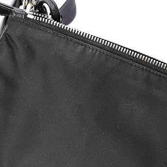Pre-Loved Re-Edition 2000 Double Zip Shoulder Bag Tessuto Small, Black