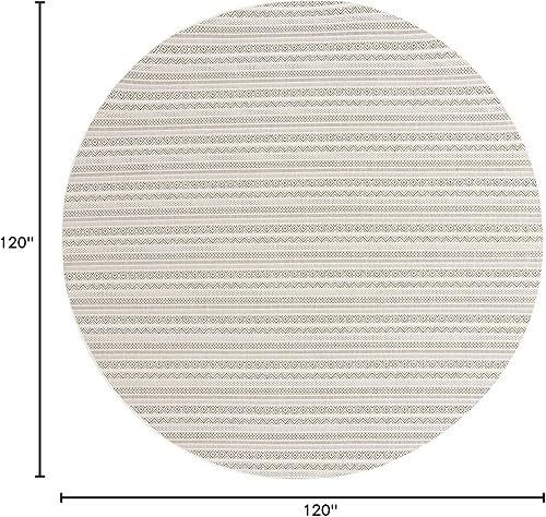 Miniatura 8 de Unique Loom Outdoor Striped Collection Alfombra de área - Maia (2' 7" x 12' camino, rojomarfil)