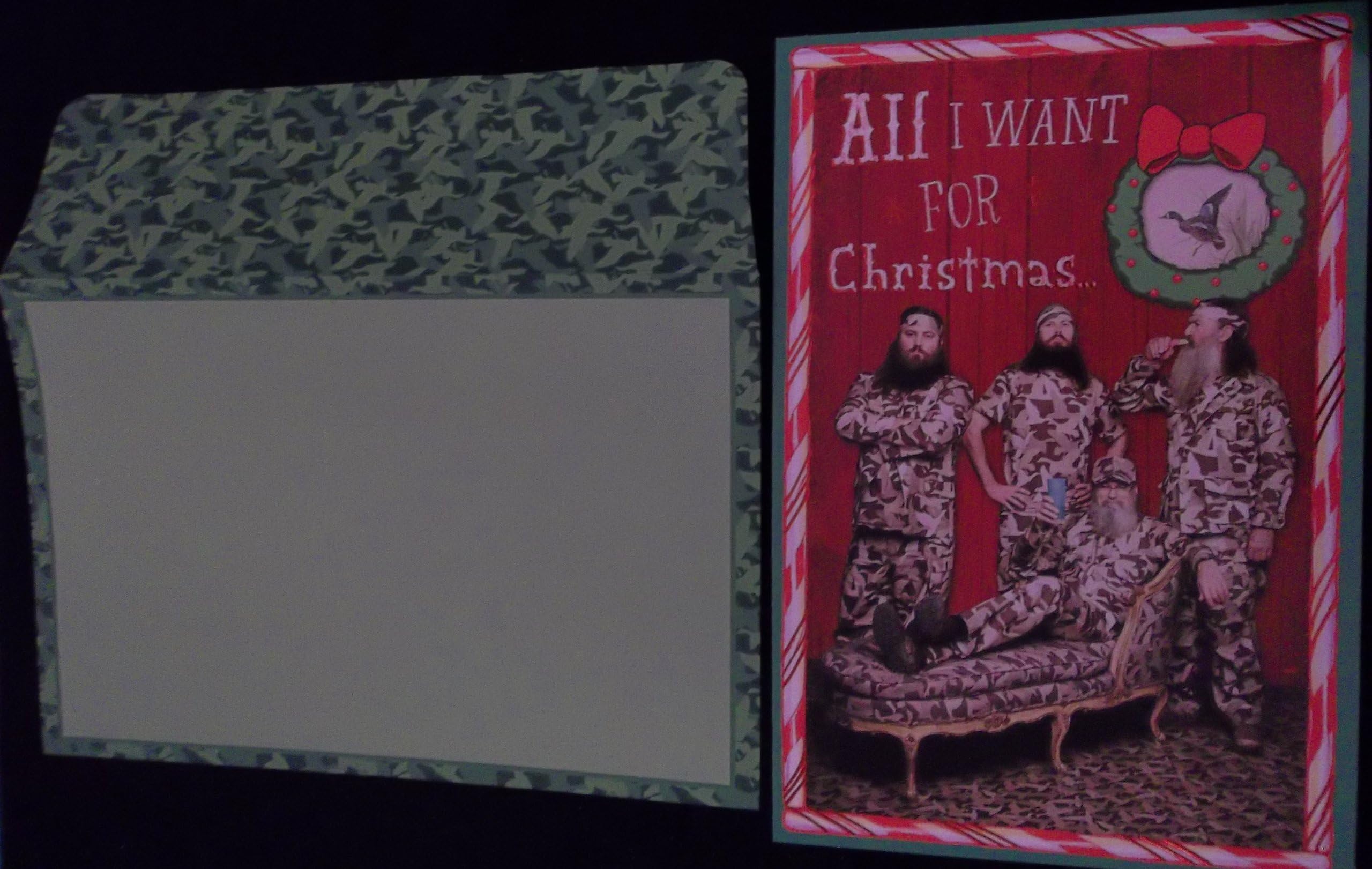 Duck Dynasty A&E Box Set of 18 Christmas Cards with Self Sealing Envelopes Plus 3 Gift Card Holders