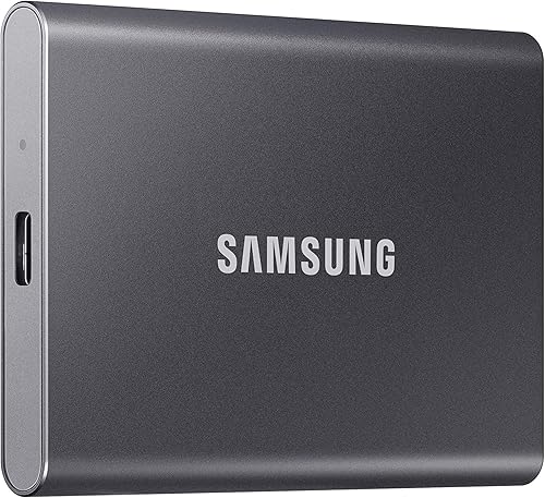 SAMSUNG T7 SSD portátil, unidad externa de estado sólido de 4 TB, velocidades de hasta 1,050 MBs, USB 3.2 Gen 2, almacenamiento confiable para