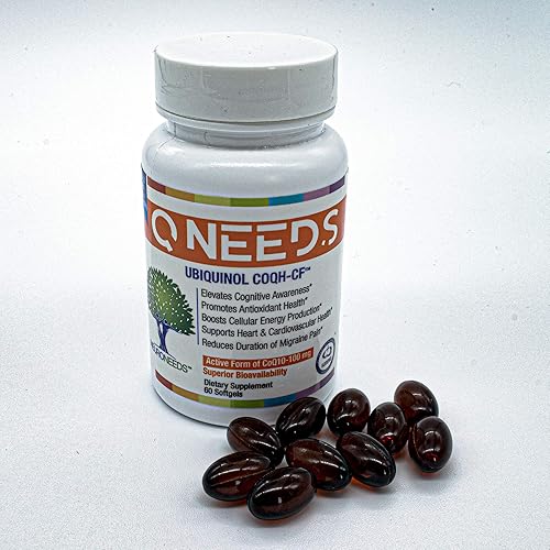 Miniatura 7 de QNeeds coqh-cf Ubiquinol 100 mg COQ10 Clínicamente probado Entrega mejorada para máxima absorción, soporte mitocondrial mejorado, antioxidante para