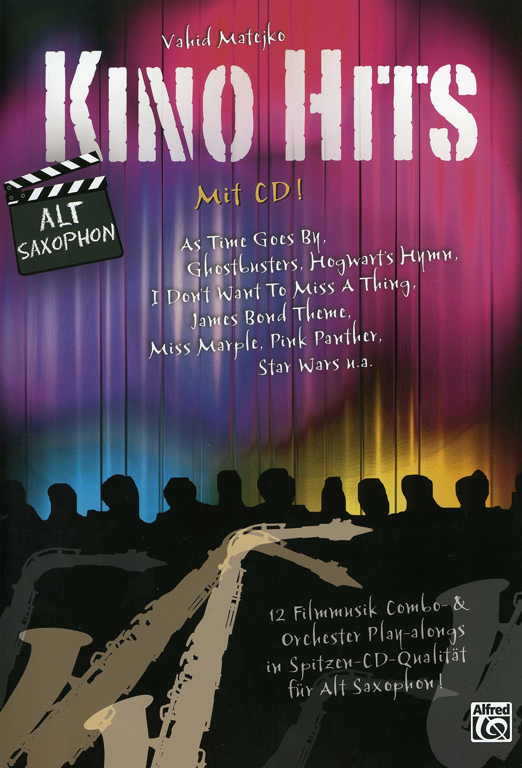 Partition saxophone alto musique de film et livre play-along orchestre combo
