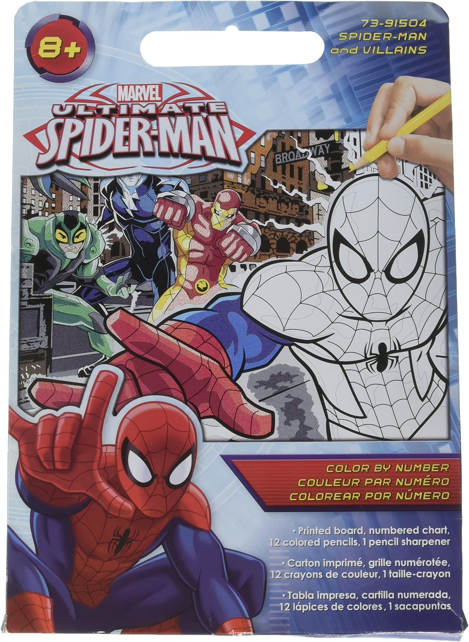 DIMENSIONS Paint Works 73-91504 Spider-Man and Villains Pencil by Number Kit