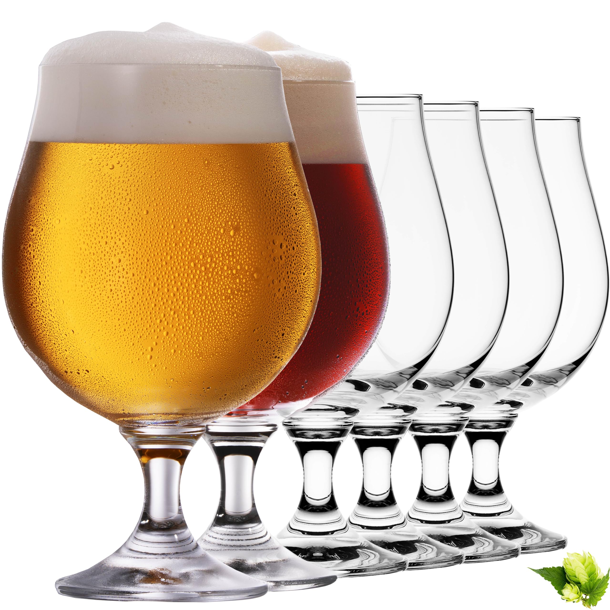 IMPERIAL glass Bierpokale 500ml (max. 650ml) Set 6-Teilig Biergläser aus Crystalline Glas 0,5L Biertulpen Spülmaschinenfest Küche, Haushalt & Wohnen