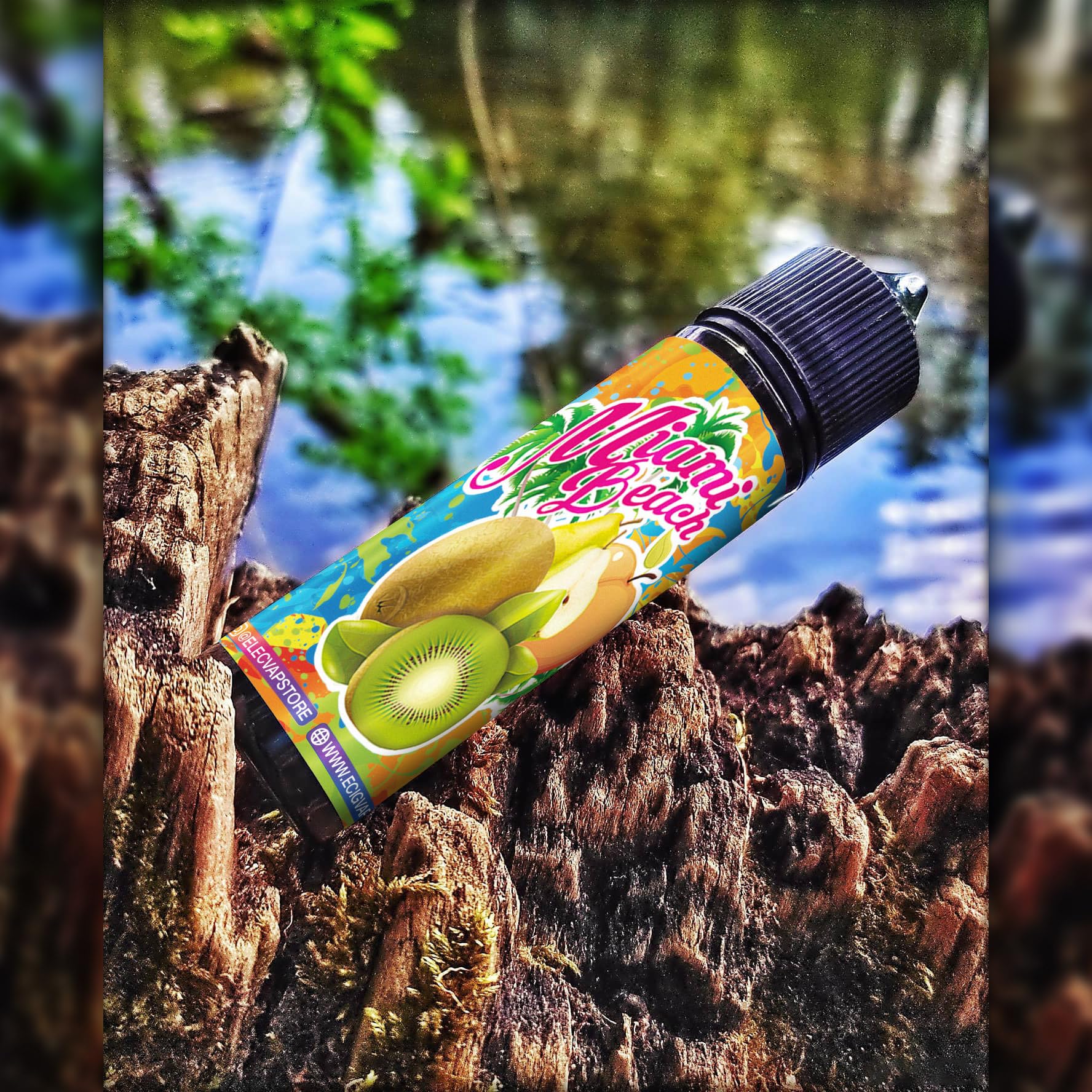 E Liquide MIAMI BEACH PAR ElecVap - Sans Nicotine NI TABAC- Format TPD 50  ml boteille 60ml - 0MG Nicotine - E Liquide pour cigarette lectronique - E  Liquide vapoteuse : Amazon.fr: High-Tech