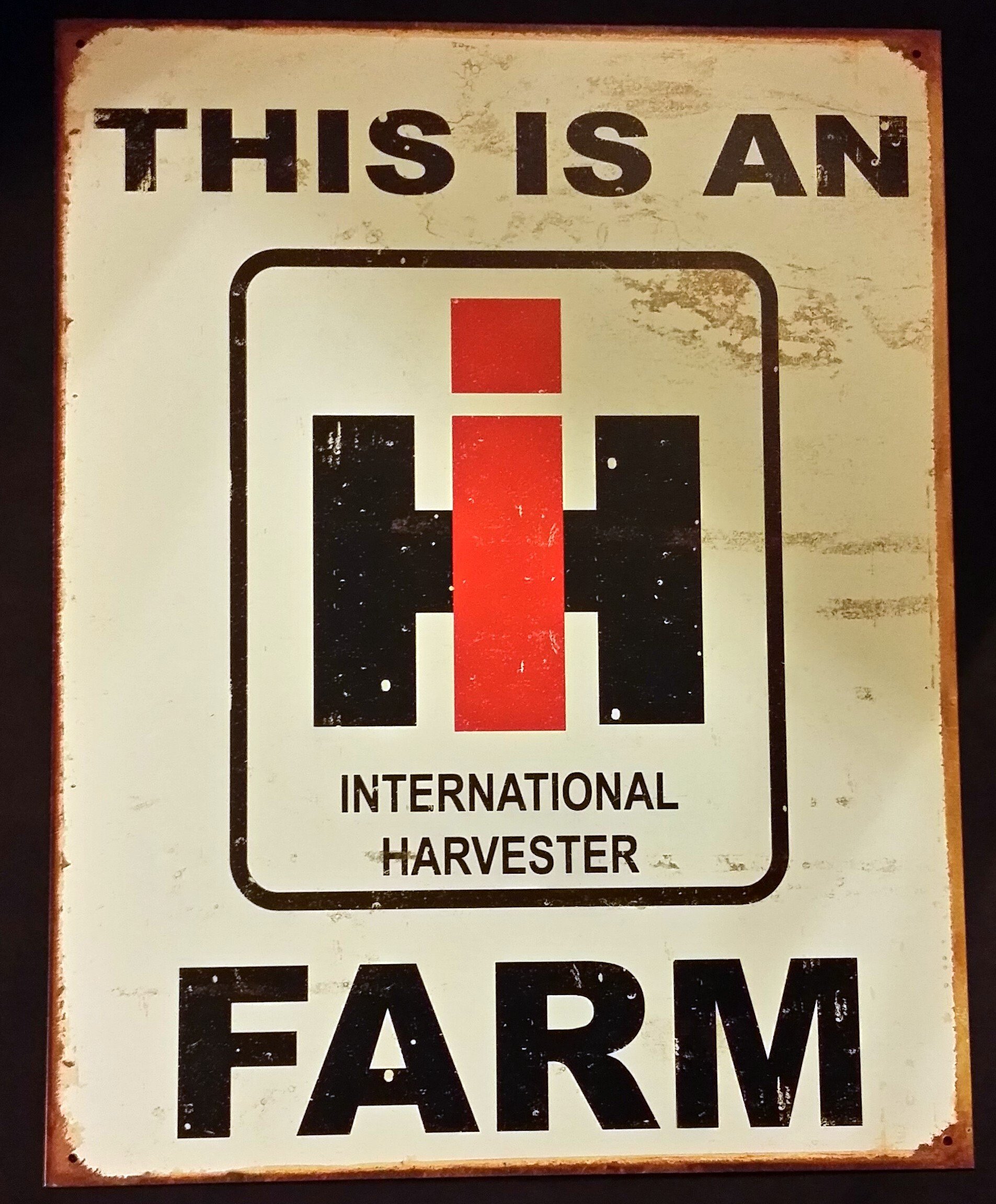 Desperate EnterprisesThis is an IH Farm Distressed Retro Vintage Tin Sign Tin Sig