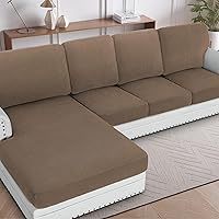 Vista 31 de H.VERSAILTEX 2025 New Sectional Couch Covers 8 Pieces Stretch Sofa Covers for Sectional Sofa Set Separate L Shaped Couch Cover for Both Left/Right
