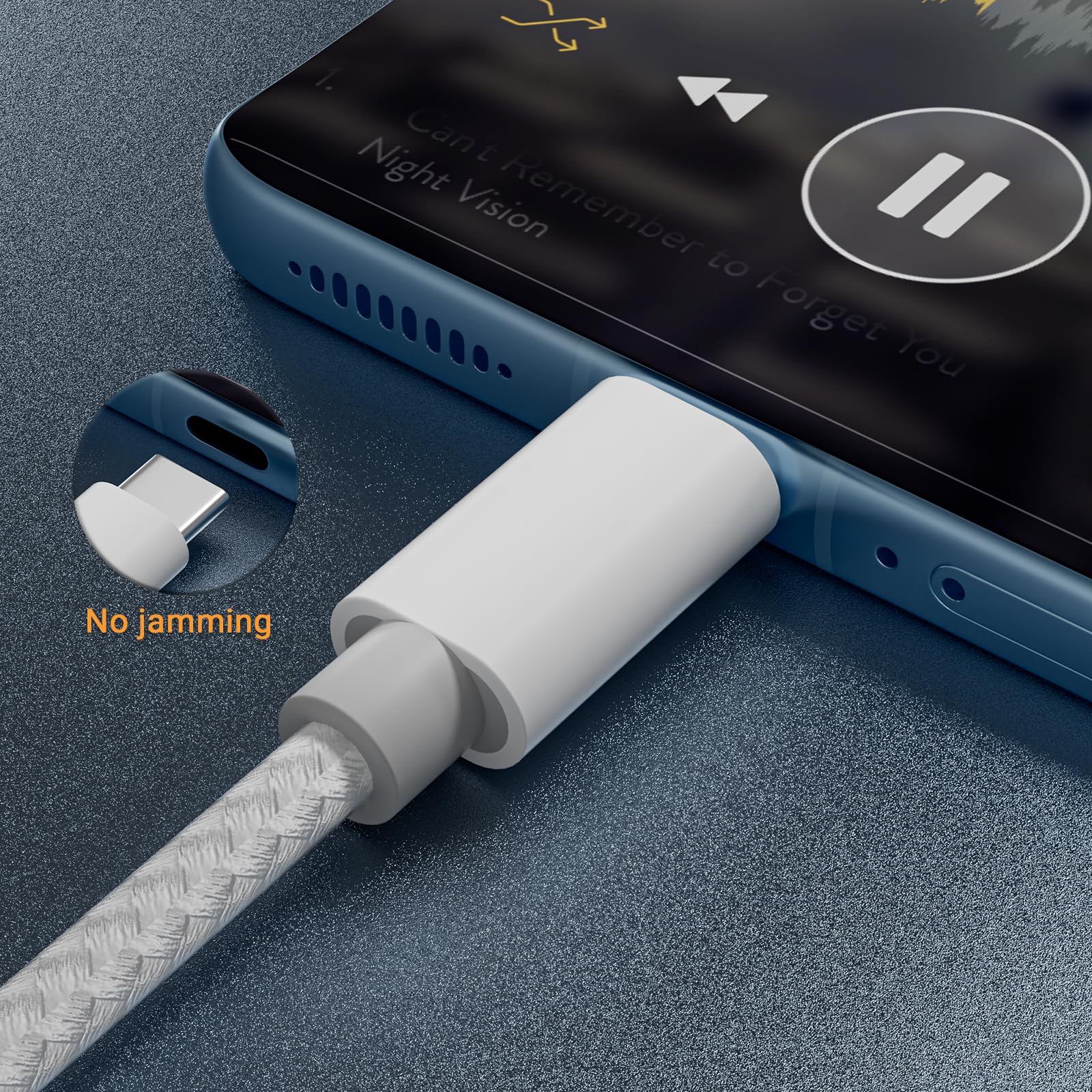Câble auxiliaire vers USB C, USB C vers jack audio auxiliaire de 3,5 mm, câble stéréo de voiture de type C vers casque de voiture compatible avec iPhone 16 15 Plus/Max, Samsung Galaxy S24 S23