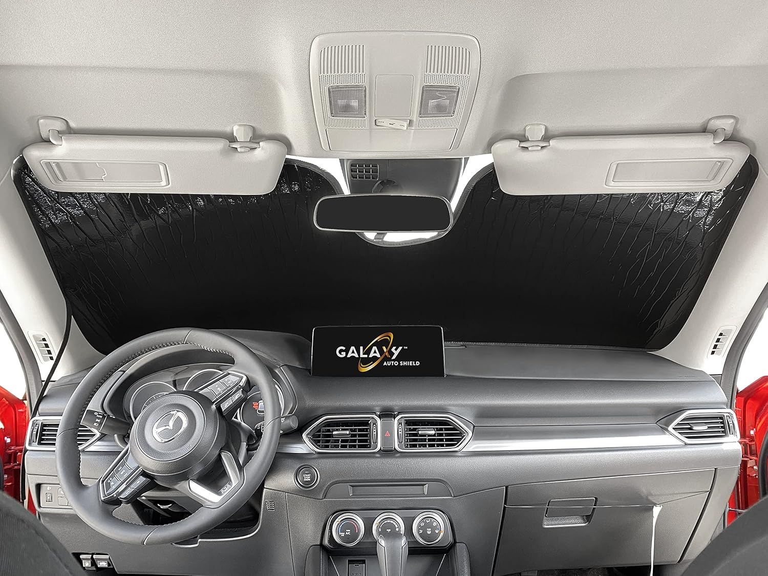 GalaxyAutoShield Custom Fit Windshield Sun Shade for 2017 2018 2019 2020 2021 2022 2023 2024 2025 Mazda CX-5 CX5 SUV, Insulated Privacy Accessories Blockout UV Reflector Protection -Made in USA