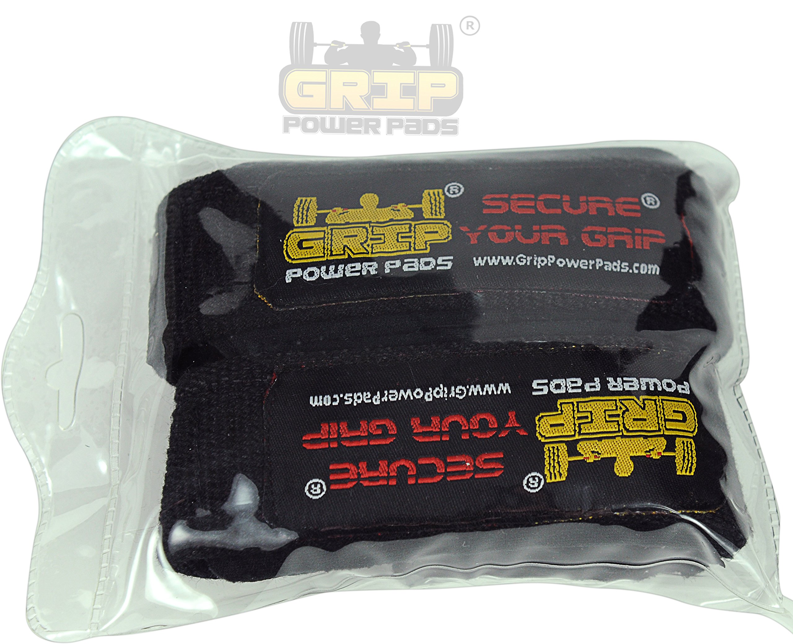 Heavy Duty Lifting Straps Neoprene Padded 1 Pair Wrist Wraps & Rubbery Grip Support Straps with Cotton Coated Rubber on One Side