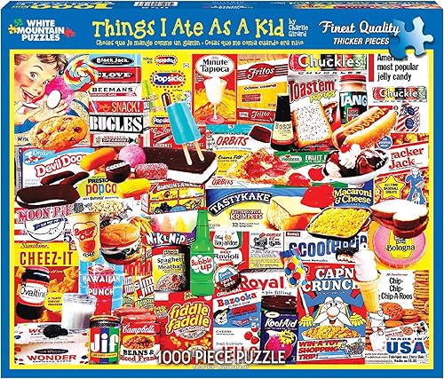 Miniatura 2 de White Mountain Puzzles Things I Ate As A Kid Collage Puzzle - Rompecabezas de 1000 piezas