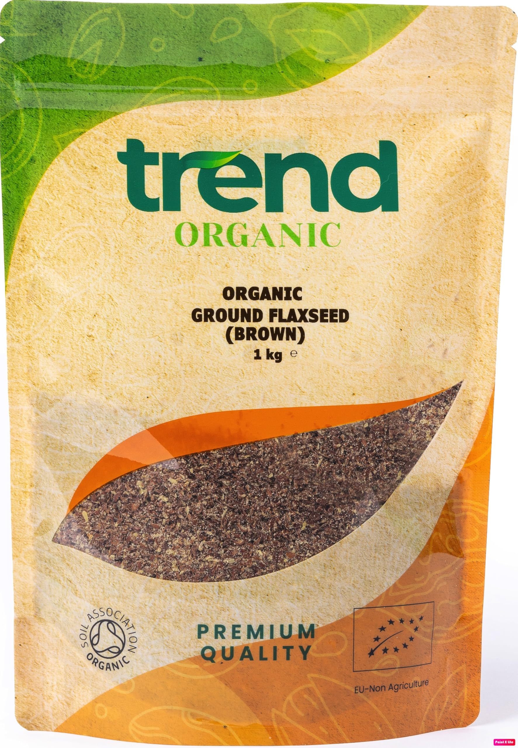 Trend Organic Ground Flaxseed (Brown), Milled Linseed Seeds, High in Protein, Rich in Fibre and Omega-3s, Certified Organic, Vegan, GMO-Free, No Additives, No Preservatives, Raw Whole Seeds, 1kg