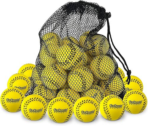 GoSports Mini Bolas de Espuma de Béisbol - Paquete de 20 o 50 para Máquinas de Lanzamiento y Entrenamiento de Precisión de Bateo