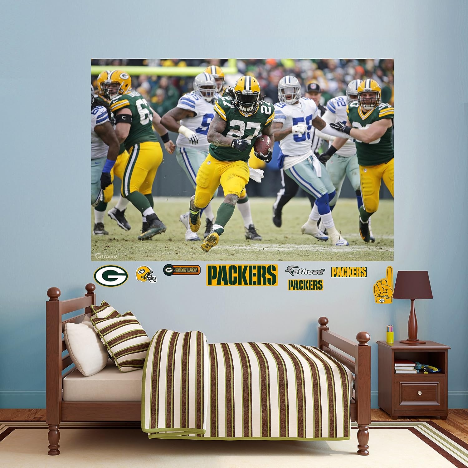 NFL Green Bay Packers Eddie Lacy Mural Big Wall Decal Amazon.in Home