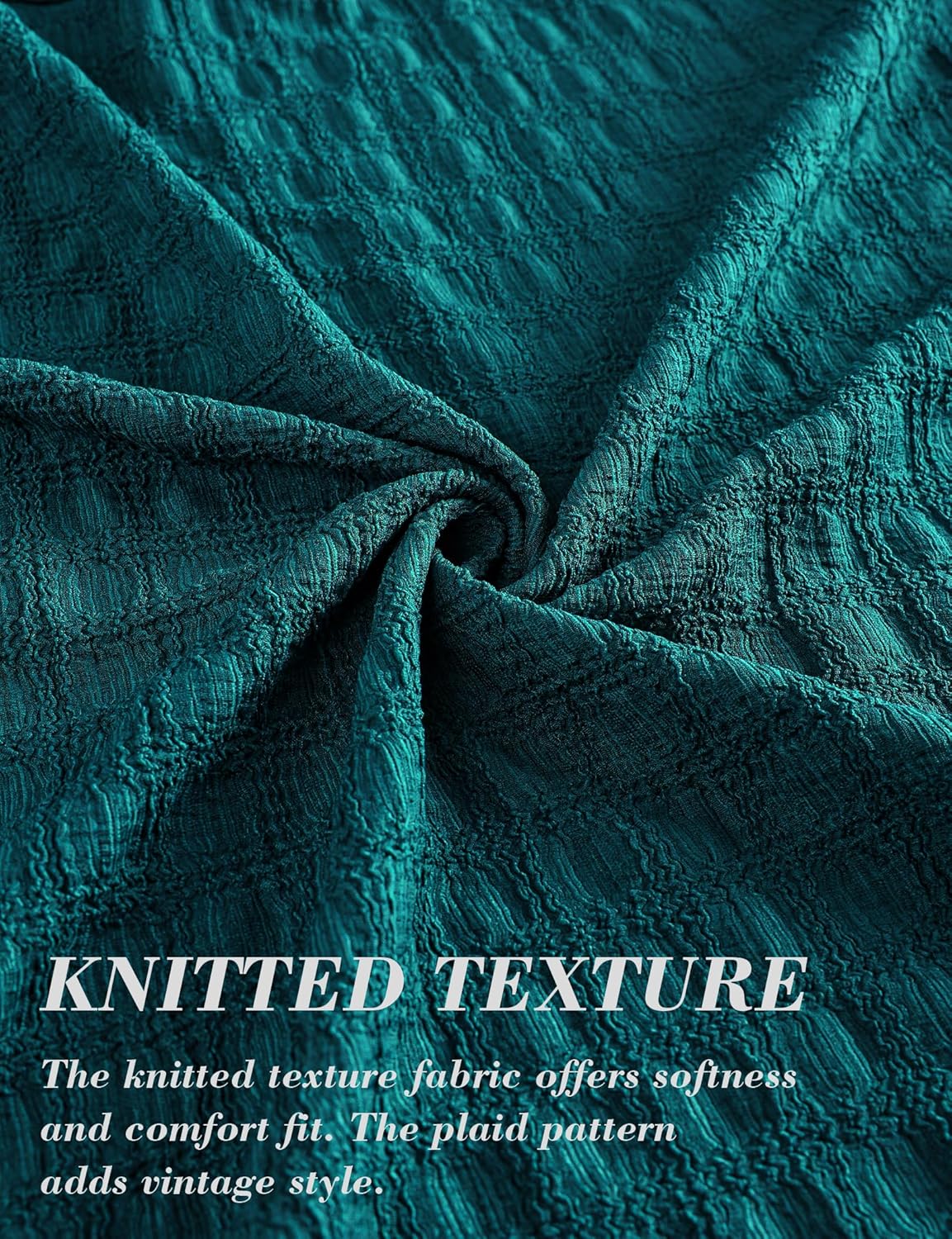 Mens Casual Button Down Short Sleeve Shirt Textured Vacation Shirts Beach Hawaiian Summer Wedding Shirts with Pocket - Image 6