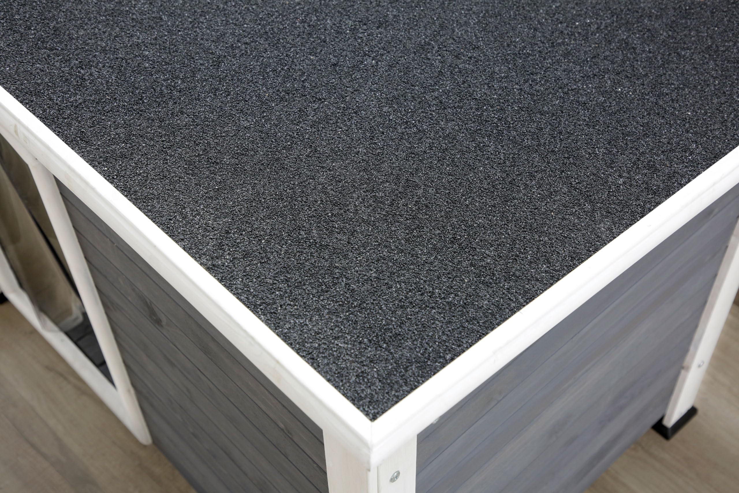 Kerbl Pet cuccia per cani Kenny, bianco/grigio, 113x77x81 cm, cuccia per cani, legno, cani