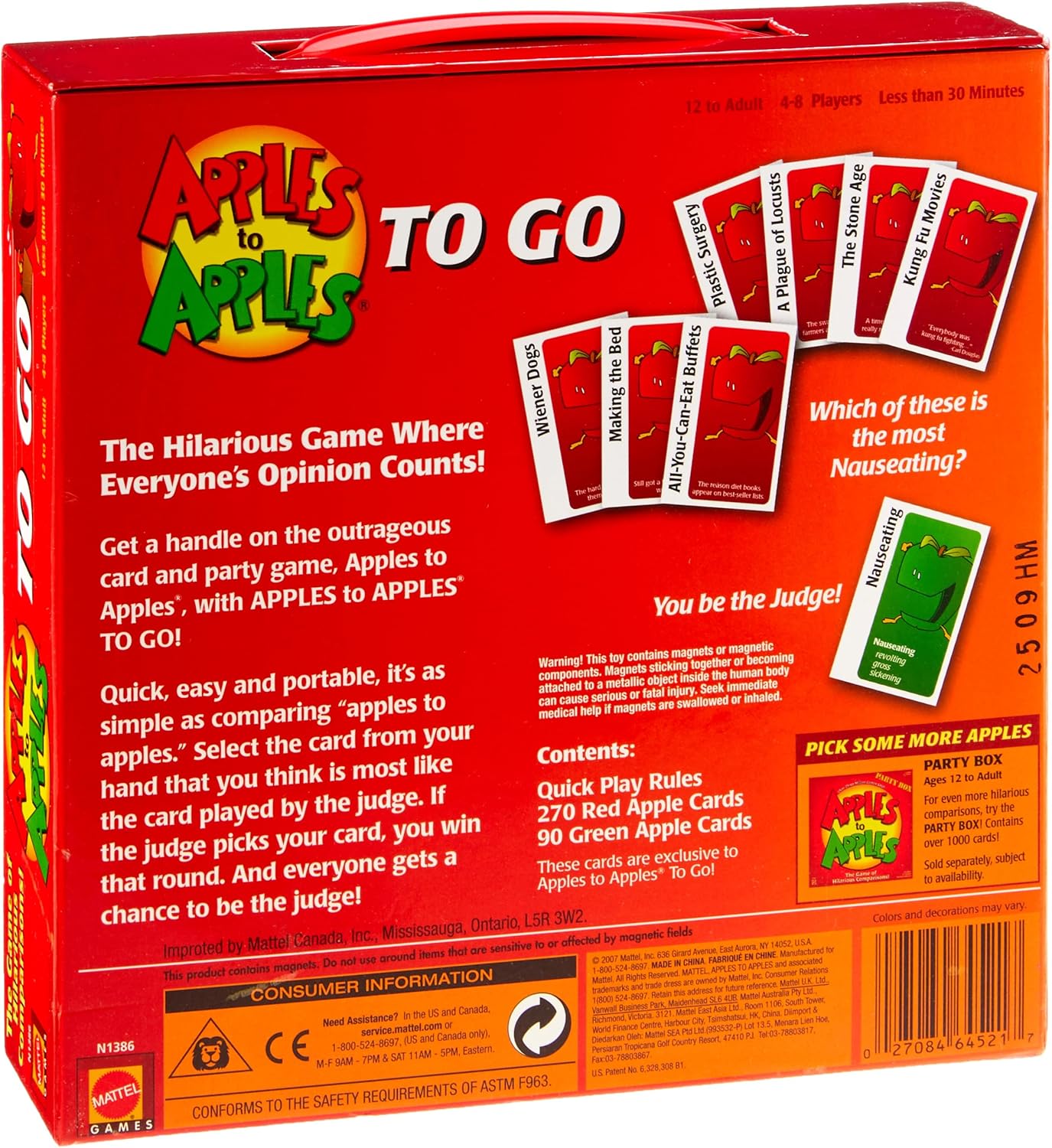 Mattel Games Apples to Apples - On The Go