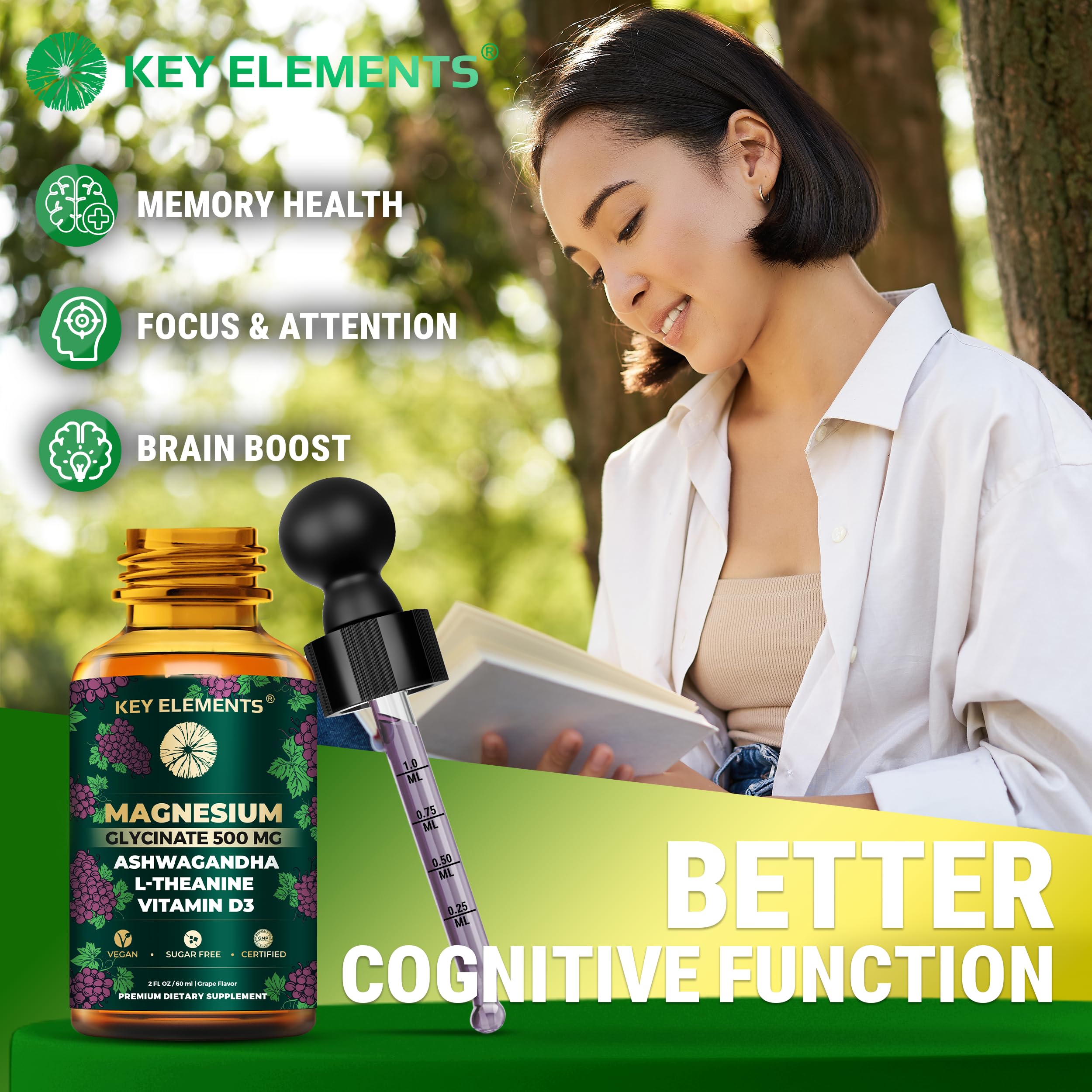Liquid Magnesium Glycinate 500mg with Ashwagandha & L Theanine — Amazon image 4