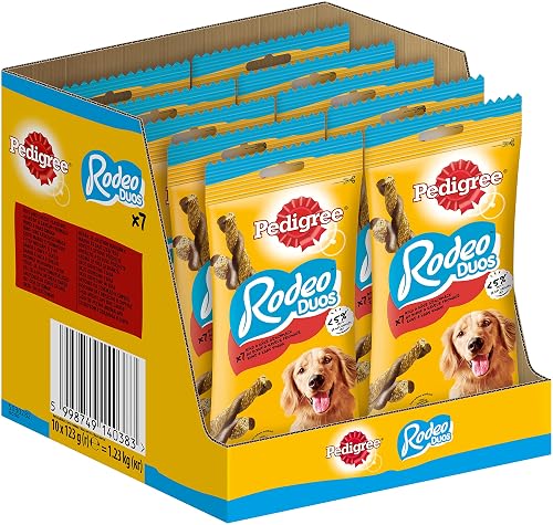Pedigree Rodeo Duos Recompensas de Carne y Sabor Queso para Perro