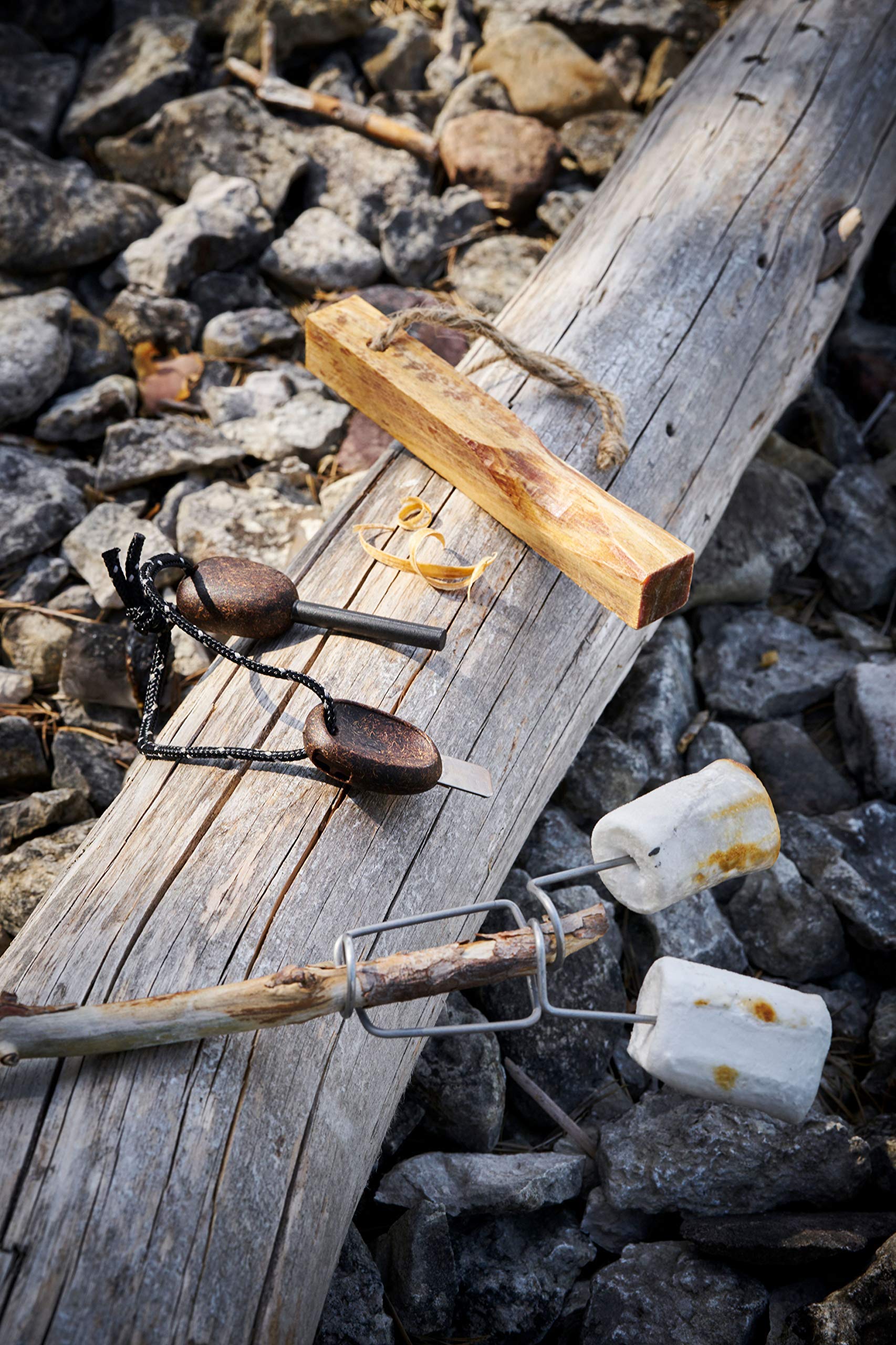 Light My Fire Fourchette A Barbecue - Pique A Brochette - 2 x Grandpa's FireFork en Acier Inoxydable - Adaptable Baton de Guimauve - Idéal Brochette Barbecue de Camping Randonnées BBQ Survie