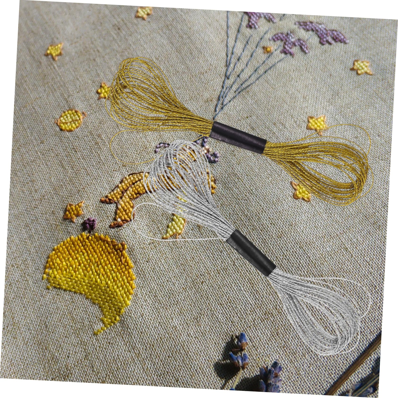 DOITOOL Hilo De Bordar Metálico De Hilo Para Máquina De Coser Kit Práctico De Costura Diy Para Y Manualidades Color Aleatorio 36 * 5