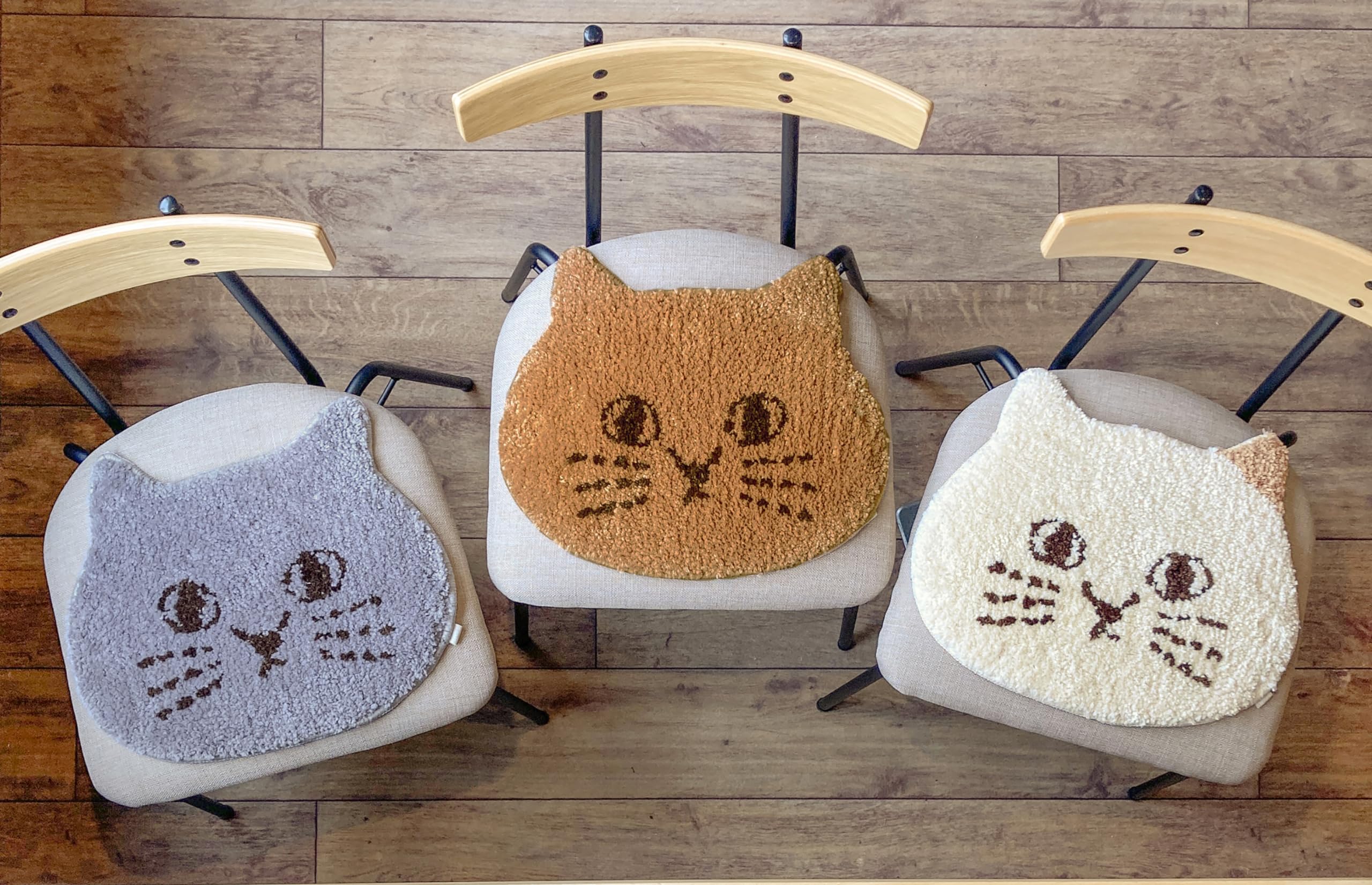 ２個セット 猫のチェアクッション☆　椅子 クッション 座椅子 猫 グレー 椅子 クッション 座椅子 猫 グレー キャット ぬいぐるみ 抱き枕