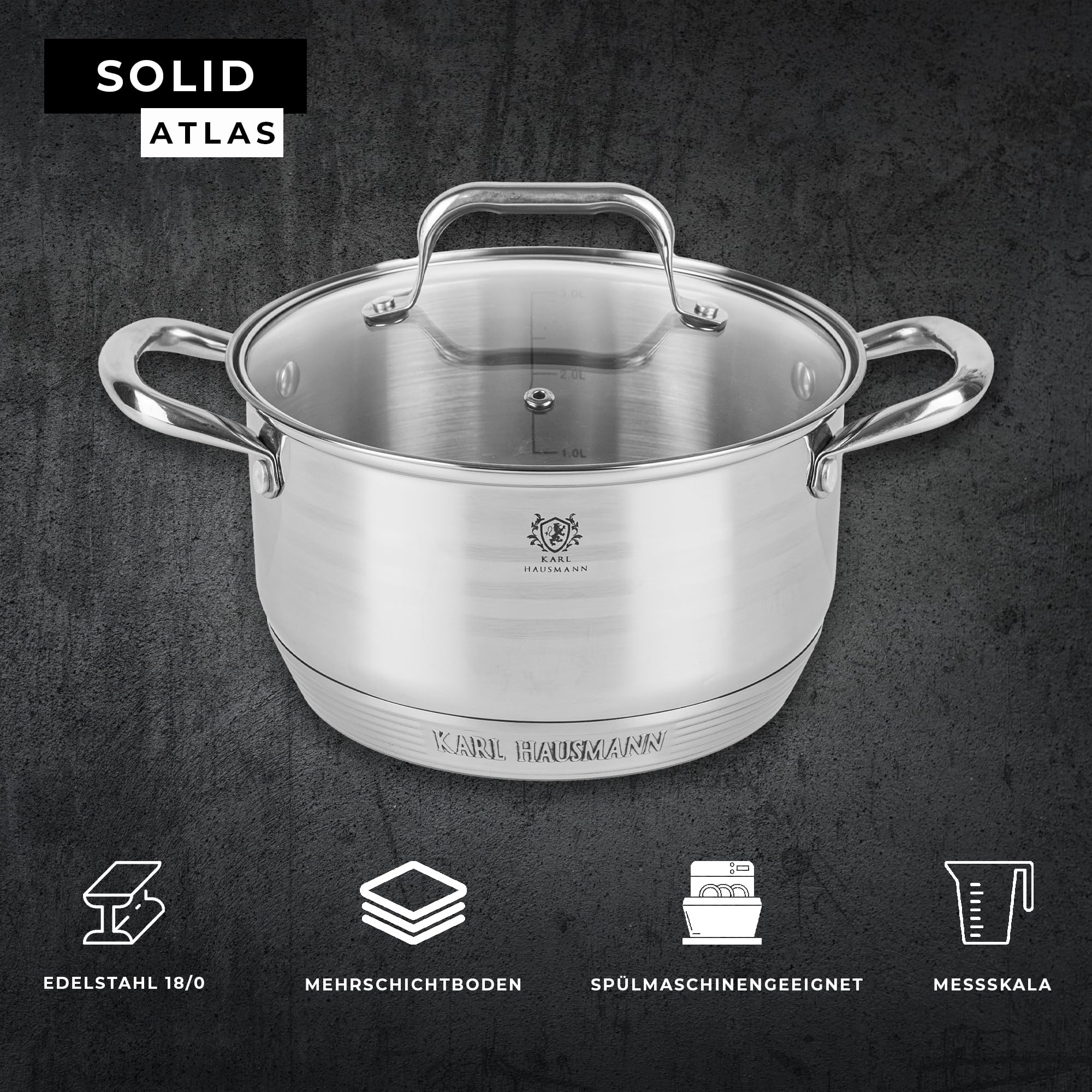 Amt Poêle À Induction 20 Cm - Poignée Amovible - Poêle En Fonte D