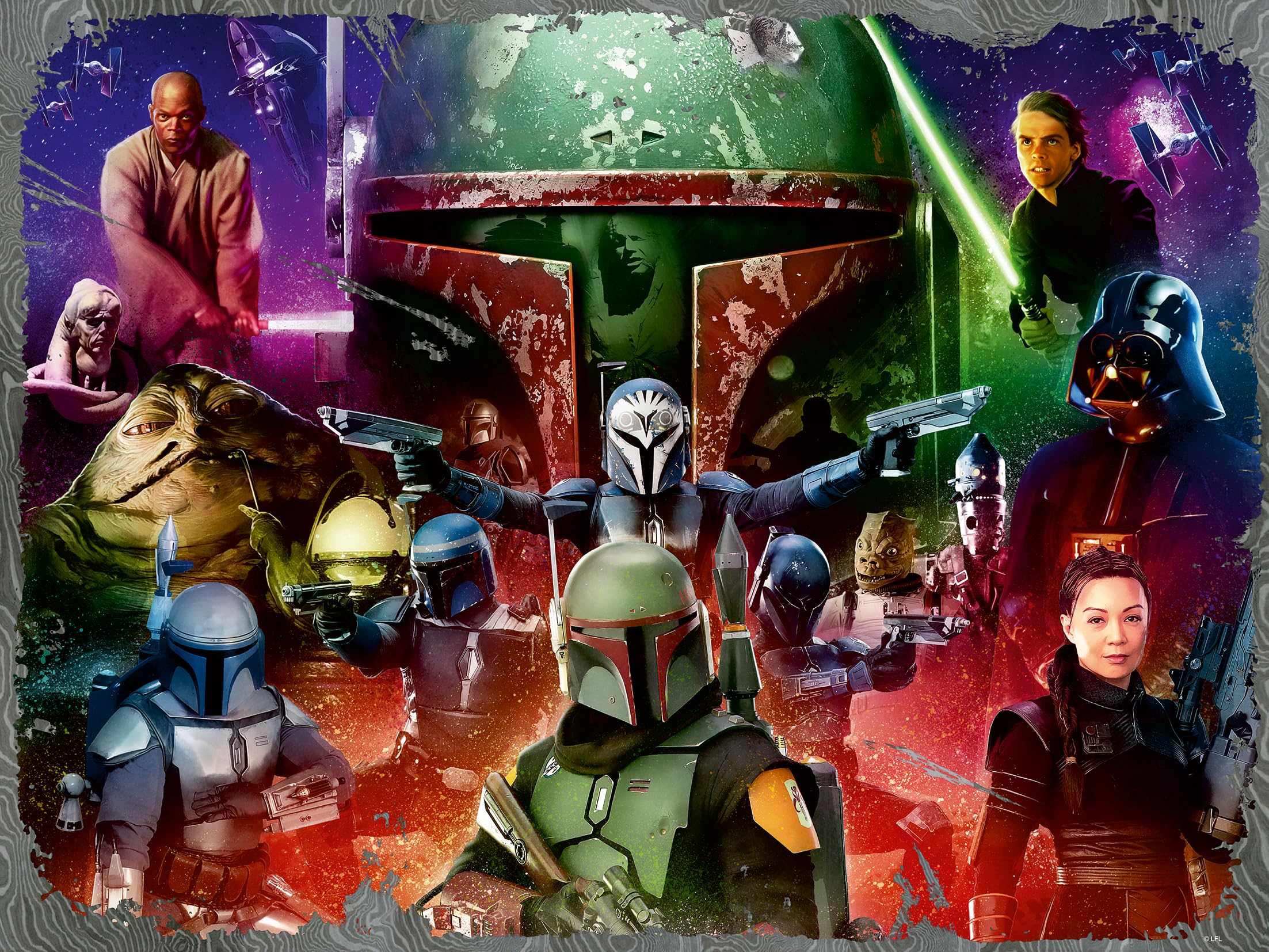 Ravensburger 12000427 - Boba Fett: Bounty Hunter - 1500 pieces jigsaw puzzle – Puzzle for adults and kids age 14 years up, Star Wars jigsaw, gifts for Star Wars fans