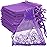 Organza Bags, Purple Organza Bags, 100Pcs, Sheer Organza Bags 3 x 4 inch, Jewelry Gift Bags, Party Favor Bags with Drawstring, Mesh Gift Pouches Mini Candy Bags for Wedding Birthday Party