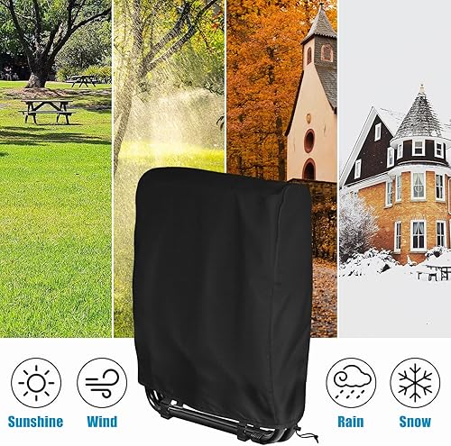 Miniatura 7 de Kovshuiwe Funda para silla plegable de gravedad cero para exteriores, impermeable, 420D, fundas de almacenamiento para sillas plegables para todo
