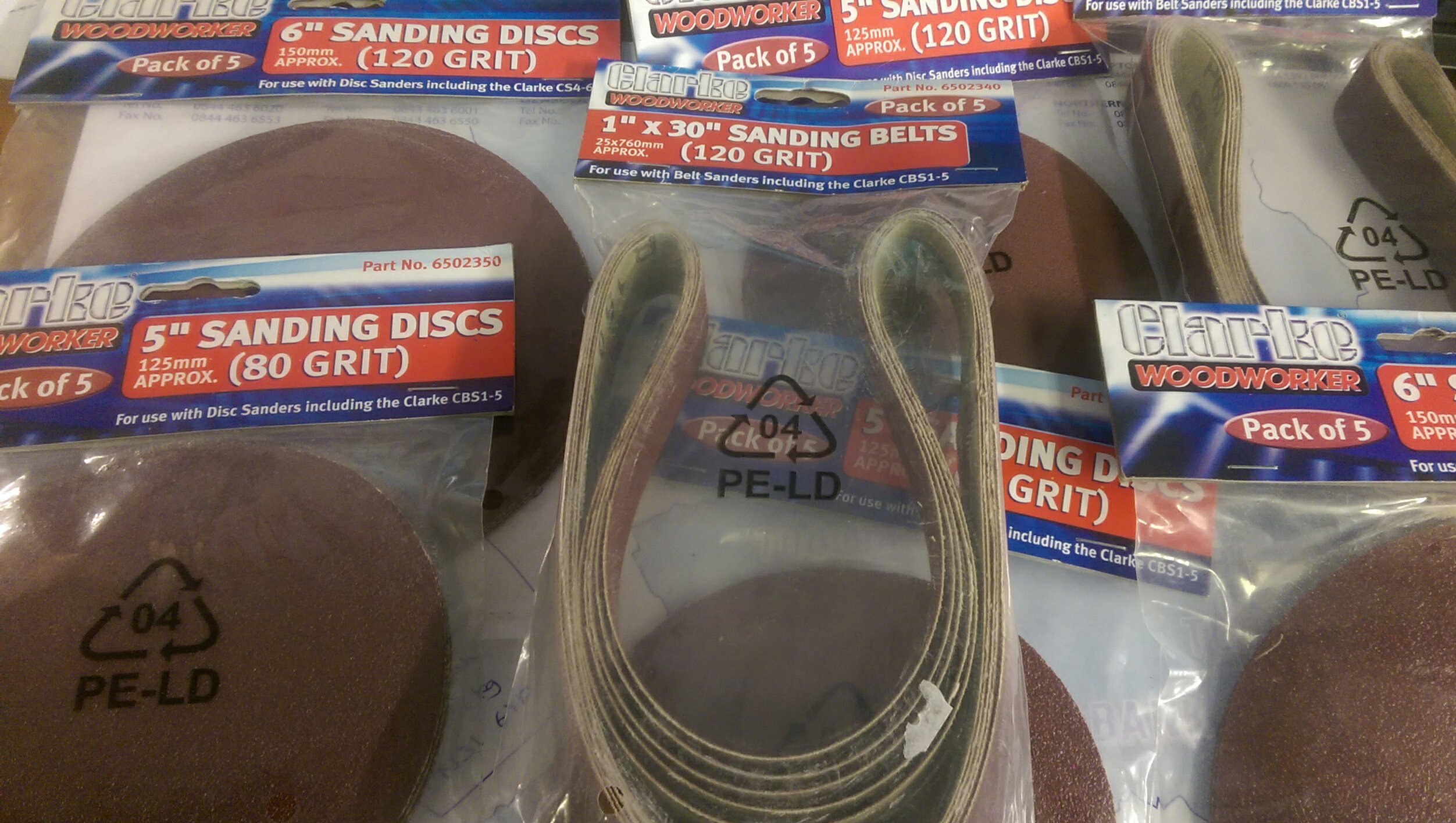 Genuine Clarke Sanding Disc for CS4-6D/C Medium 80 grit (Pk5) 6500809