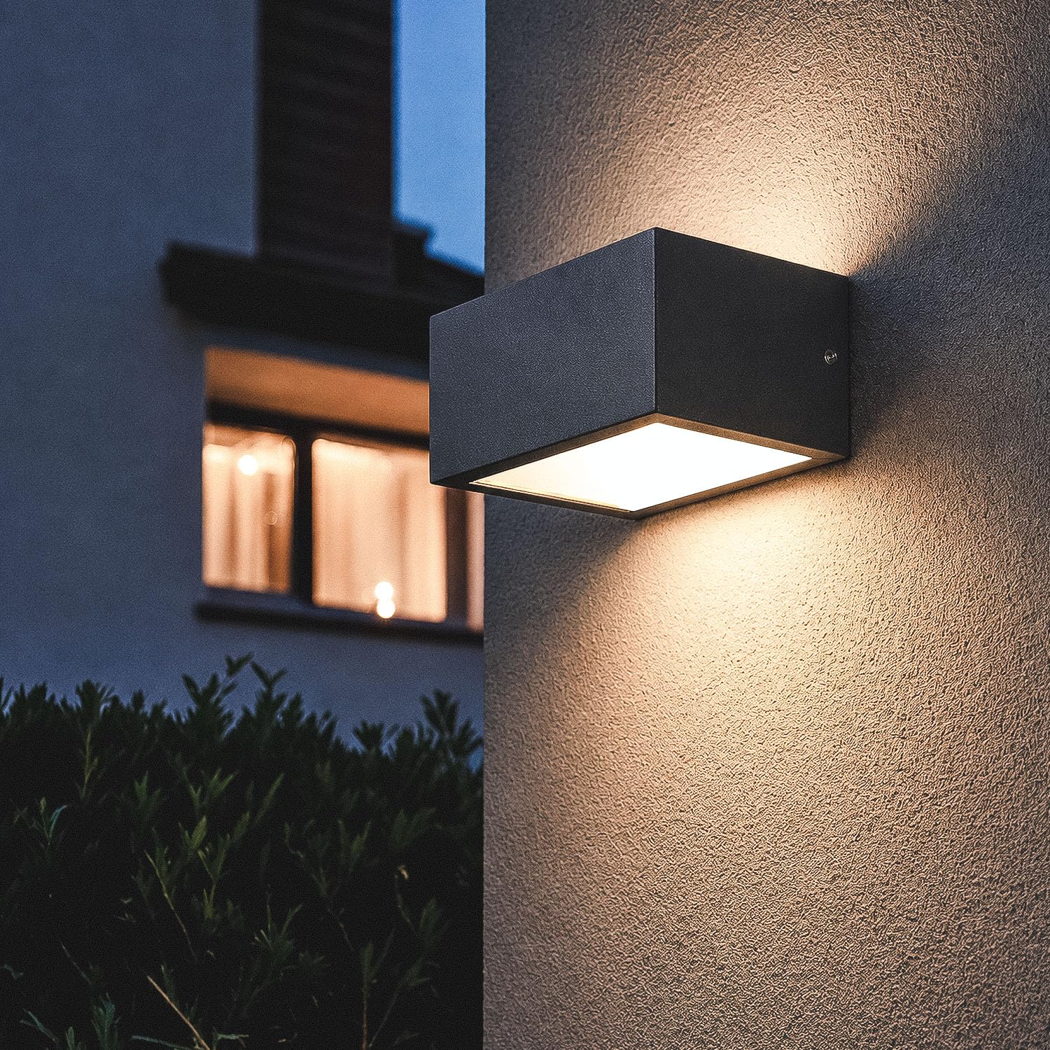 LEDKIA Aplique de Pared Exterior LED 9W Aluminio Iluminación Doble Cara CCT