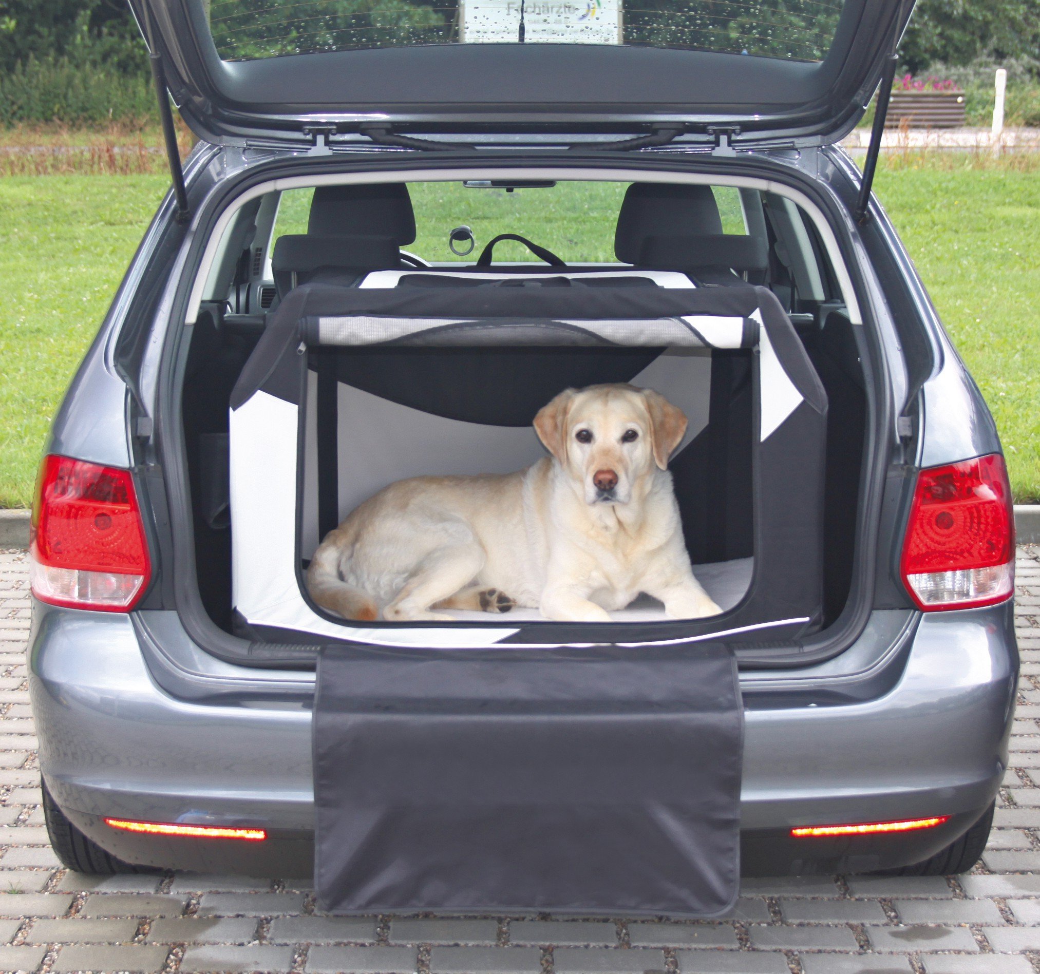 Trixie Jaula Nylon Plegable Coche, Vario, Size : 40, M-L, 91x58x61cm
