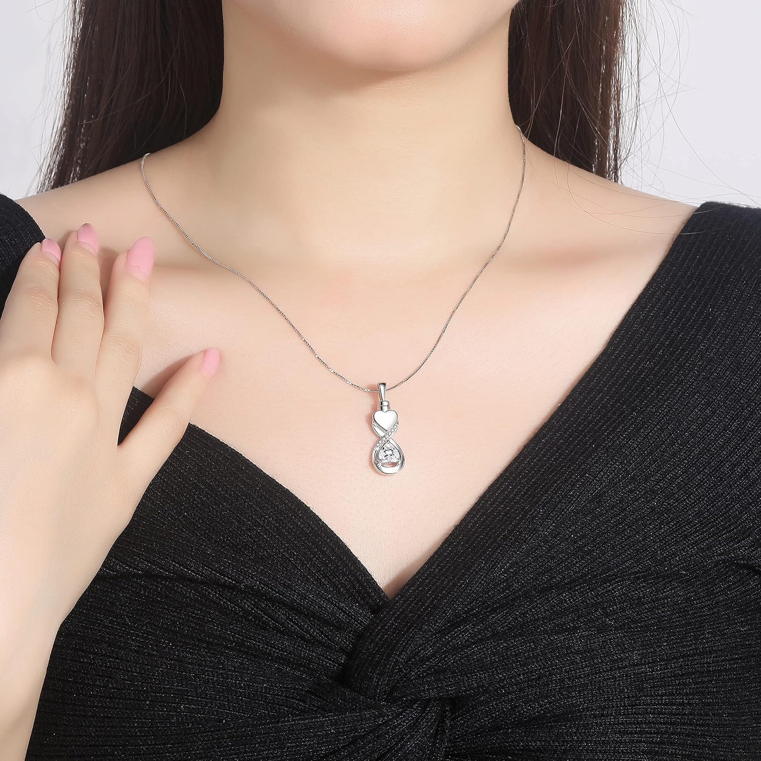 Sterling Silver Urn Neckalce for Ashes for Women: Cremation Jewelry for Women - Ashes Keepsake Pendant Memorial Jewelry Gifts for A Loss of Loved Ones - Image 4