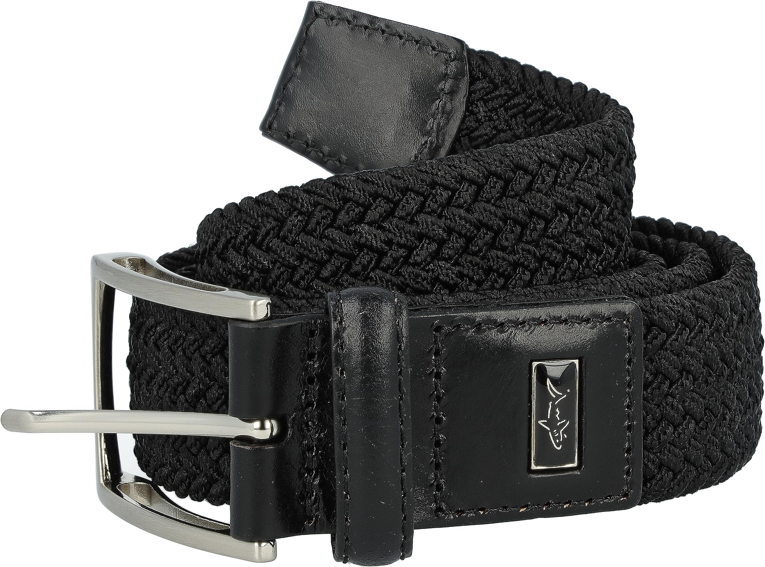 Greg Norman Men's Weave Stretch, Black, 38