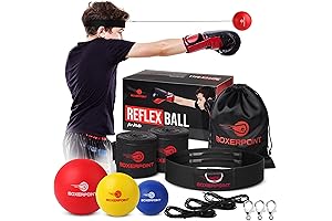 YMHWRE YMX Boxing Reflex Ball with Headband, Boxing Reflex Ball for Adults and Kids