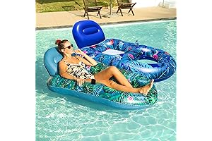 FindUWill Pool Floats Lounger for Adults - Large 65'' x 42'' Inflatable...