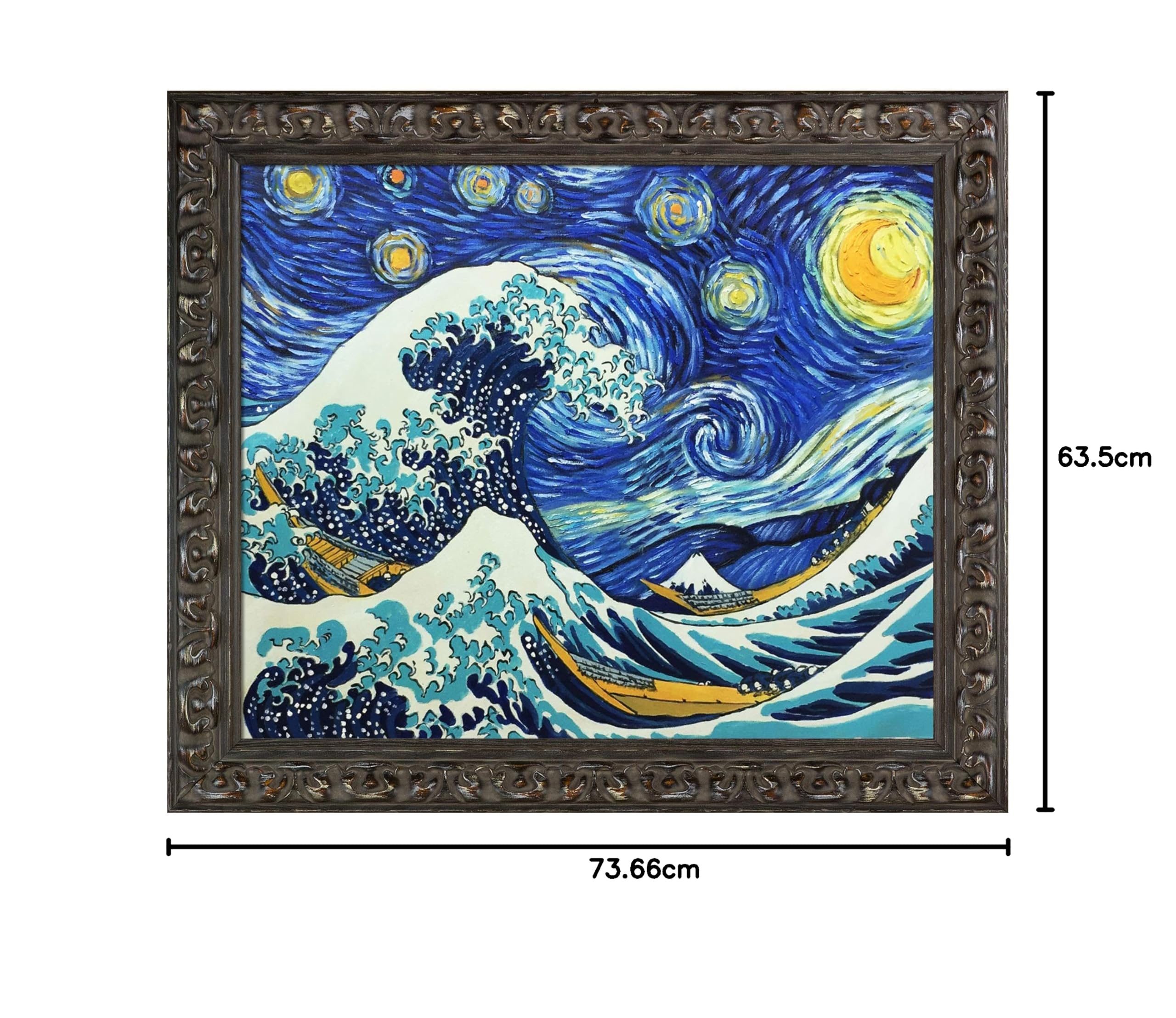 La Pastiche Starry Night Wave Collage Brimfield Weathered Black